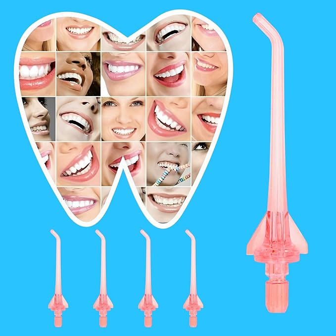 Replacement Water Flosser Tips for COSLUS Oral Irrigator, Dental Flosser Jet Tips Compatible with COSLUS C20 (F5020E), E40 (WFP14), C31 (F5023), C50, and C51 Water Flosser (Pink)