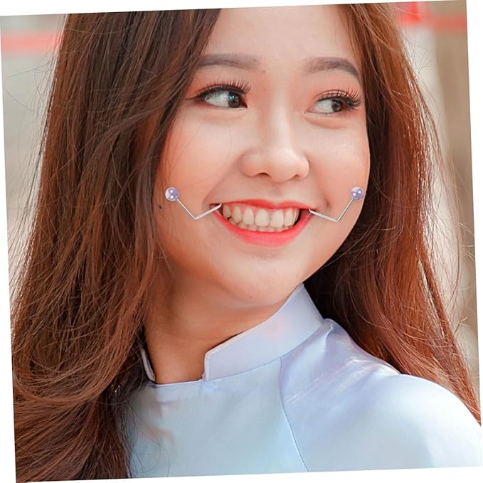 MERRYHAPY 2pairs Dimple Maker Trainer for Face Cheek Dimple Exerciser Clip for Natural Beautiful Smile Training Tool Reusable and Compact Design