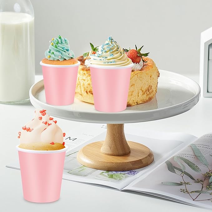 Paper Cups, 300 Pack of 3oz Pink Disposable Bathroom Cups, Ideal for Home, Travel, Party, Picnic and BBQ