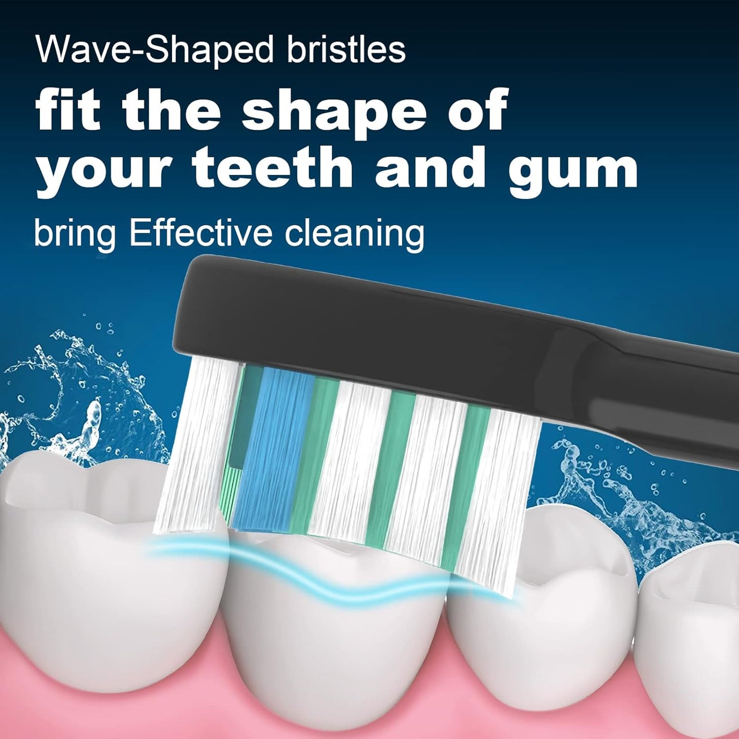 6 Pack Toothbrush Replacement Heads Compatible with WaterPik Sonic Fusion 2.0, FitMount Flossing Brush Head Fit for Water-Pic SF-01 SF-02 and 2.0 SF-03 SF-04