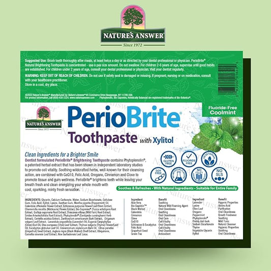 Nature's Answer Periobrite Natural Toothpaste, Cool Mint, 4 Ounce, 3 Count