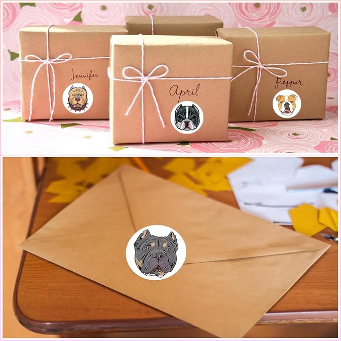 600 Pcs Bulldog Stickers Rolls for Kids-Round 1.5 Inch 16 Tyles Funny Dog Kindergarten Sticker Teacher Stickers for Kids Birthday Party School Reward Giveaways