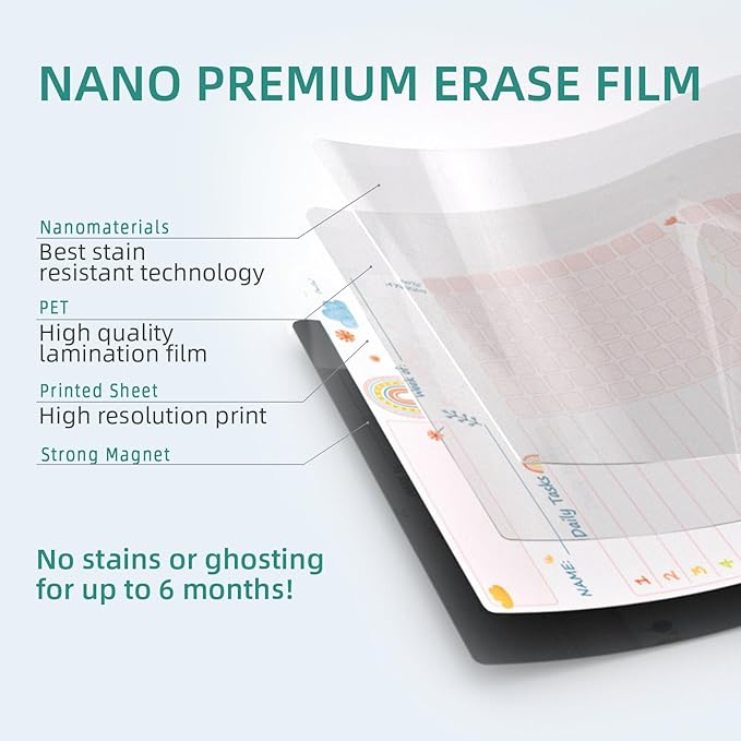 Magnetic Responsibilty Reward Chart for Kids - Magnetic Reward Jar with Stars Included - Ideal for Home Chore Tasks&Reward System