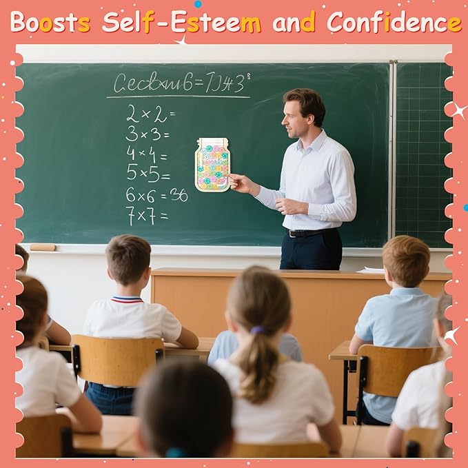 Magnetic Reward Jars for Kids,Personalized Reward Jar with Colorful Letter Stickers,Good Behavior Responsibility Training Tool for Kids,Ideal for Classroom and Home Reward System