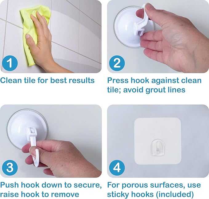 Lilly's Love Bath Toy Storage - Large 14 x 20 inch Bathtub Toy Holder + 2 Locking Hooks, Quick Dry & Easy for Kids to Put Bath Toys Away