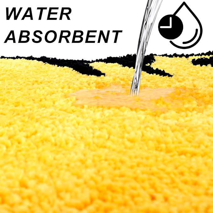 Mouse Shoes Bath Mat for Bathroom Non Slip, Kids Bath Rug - Soft, Plush Microfiber Bath Rug, Cute Bathroom Rugs Machine Washable