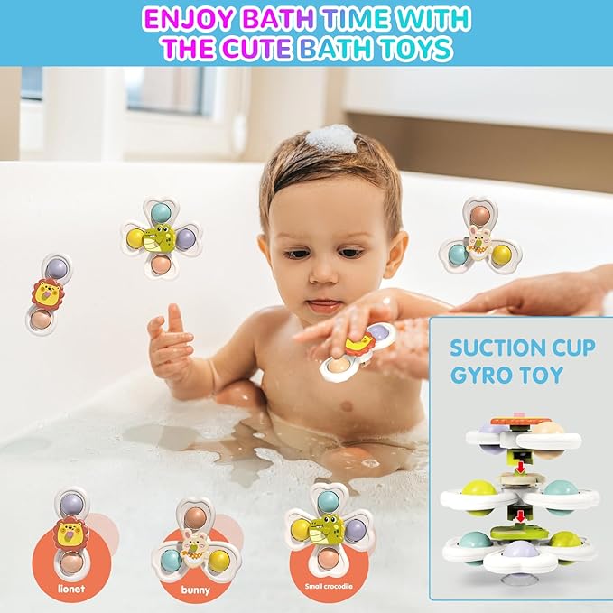 Mostop Toddler Bath Toys for Kids Ages 4-8 - Duck Slide Baby Bathtub Toys with Shower Head - Fun DIY Suction Cup Bathtub Time Wall Track Building Set- Birthday Gift for Baby Boys Girls 3+ Year Old