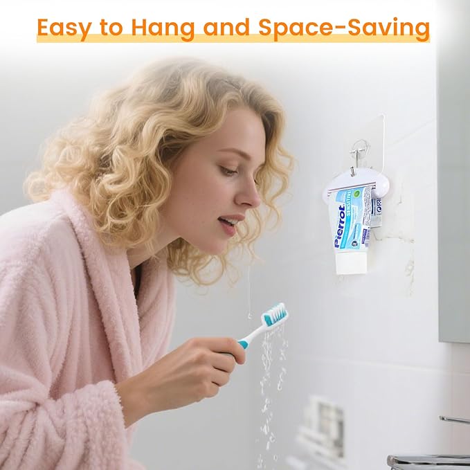 LOVEINUSA 6PCS Toothpaste Tube Squeezer Dispenser, Tooth Paste Roller Squeezer Holder for Saving Toothpaste Facial Cleanser Creams, Multicolor