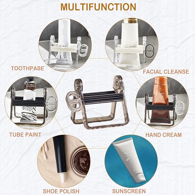 2-Pack Plastic Tube Squeezer Roller – Durable Tube Wringer for Paint, Toothpaste, Hair Color – Perfect for Artists, Salons & DIY (Black – 2 Pieces)