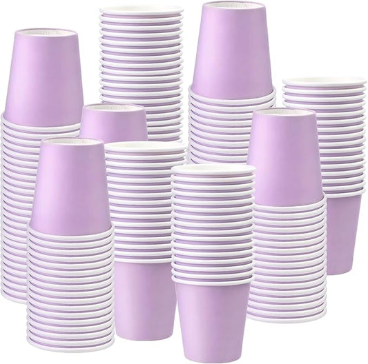 150 Pack 3oz Purple Paper Cups,Mouthwash Cups, Disposable Bathroom Cups,Small Paper Cups 3oz Ideal for Bathroom,Supermarket,Birthday Party,Picnic and BBQ