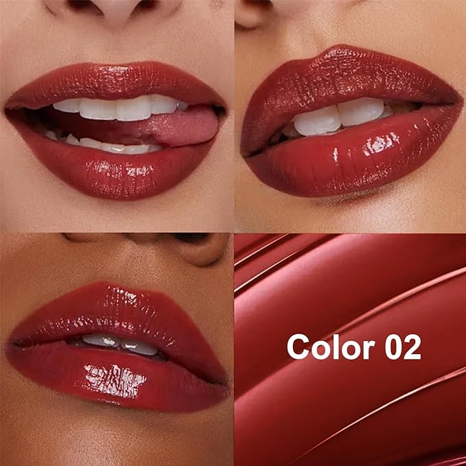 Deep Red Honey Tinted Lip Stain Lip Balm Lip Gloss Lipstick, Sheer Hydrating Lip Stains Tint, Moisturizing Lip Color for All Skin Tones, Nourishing Lip Balm with a Hint of Natural Black Cherry Tint