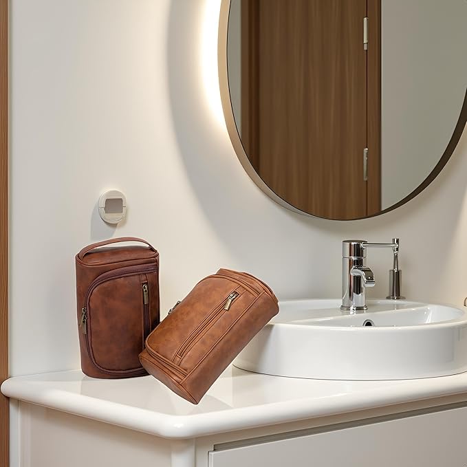 Personalized Small Toiletry Bag for Men, Minimalist Travel Toiletry Organizer Dopp Kit Water-resistant Shaving Bag for Toiletries Accessories, Door Room Essentials, Ideal Chrismas Gifts For Men