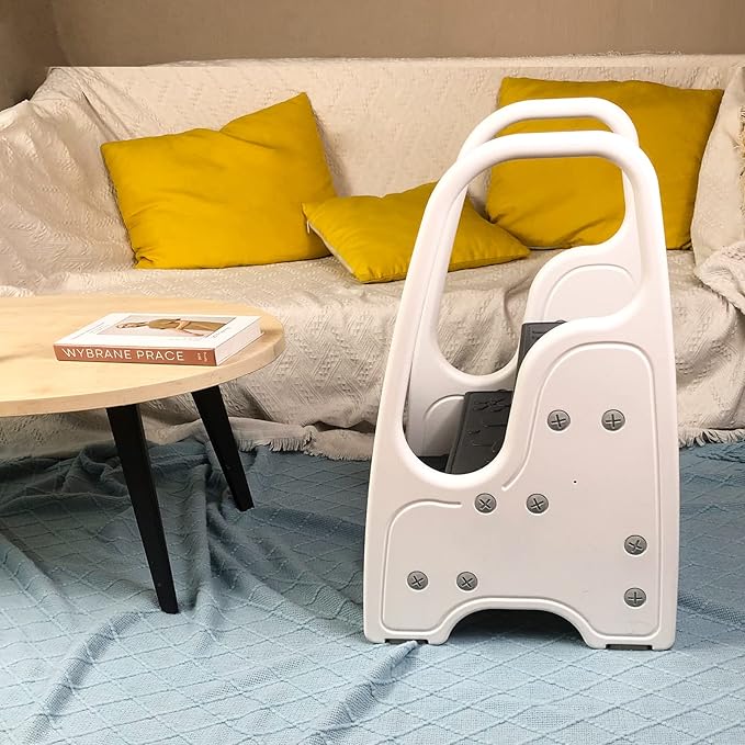 3 Step Stool for Toddler,Kids Three Step Stool for Bathroom Sink or Kitchen Counter Standing Tower, Children Step Up Learning Helper with Safety Handles and Non-Slip Pads,Pink