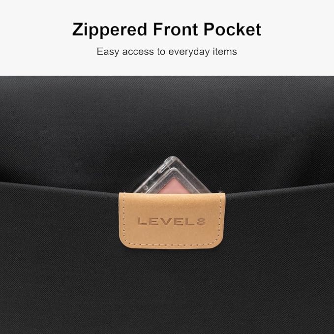 LEVEL8 Travel Toiletry Bag for Women Men, Travel Organizer Water Repellent, Makeup Organizer with Hang Hook for Travel Accessories, Large/Black