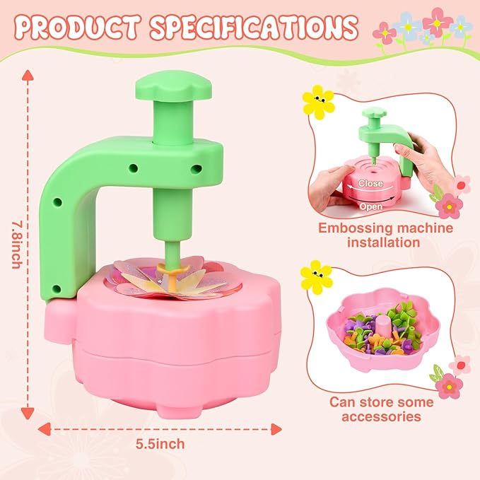 Fabric Flower Bouquets Toys, Arts and Crafts Activity Kit for Kids Ages 3-12, DIY Flower Craft Kits for Toddler, Educational Activity Preschool Birthday Gifts for 3 4 5 6 7 8 9 10+ Year Old Girls