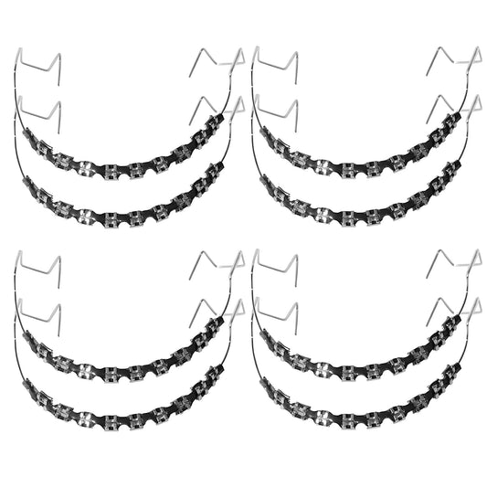 4 Pair of Temporary Tooth Decoration, Teeth Retainer Practical Brackets para Dientes Sturdy Retenedores de Dientes Ortodoncia Props for Dental Students to Practice (Black)