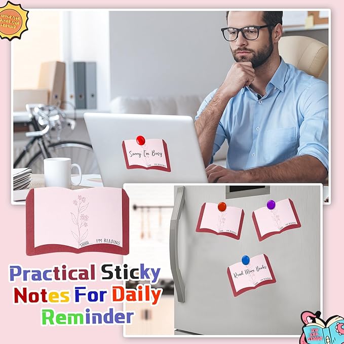 12 Set Book Lover Gifts Book Club Sticky Note Bookish Ballpoint Pens Reading Gifts Ideas for Reader Librarians Literary Lover Bookworms Christmas Appreciation Birthday Party Accessories