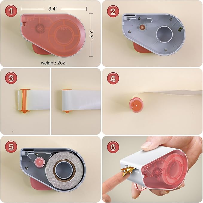 Manual Sticker Dispenser for Rolls of Stickers with 1520Pcs 1Inch Gold Star,Red Heart,Smiley Face Stickers for Kids Reward,Behavior Chart,School Classroom Student Teacher Supplies Gifts(Red)