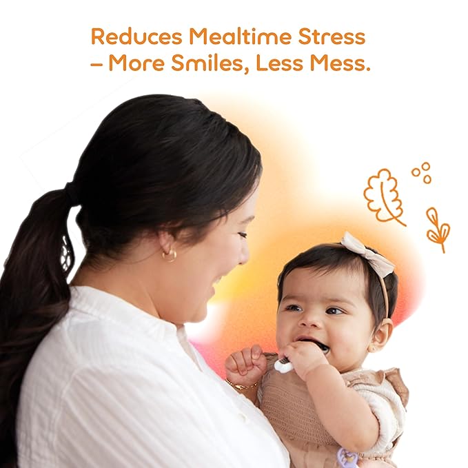 NumNum Baby Spoons Set, Baby Essentials Pre-Spoon GOOtensils for 6+ Months, First Stage Self-Feeding Spoons for Baby Led Weaning (BLW), Silicone Toddler Utensils, BPA-Free, 2 Pack Beige/Mauve