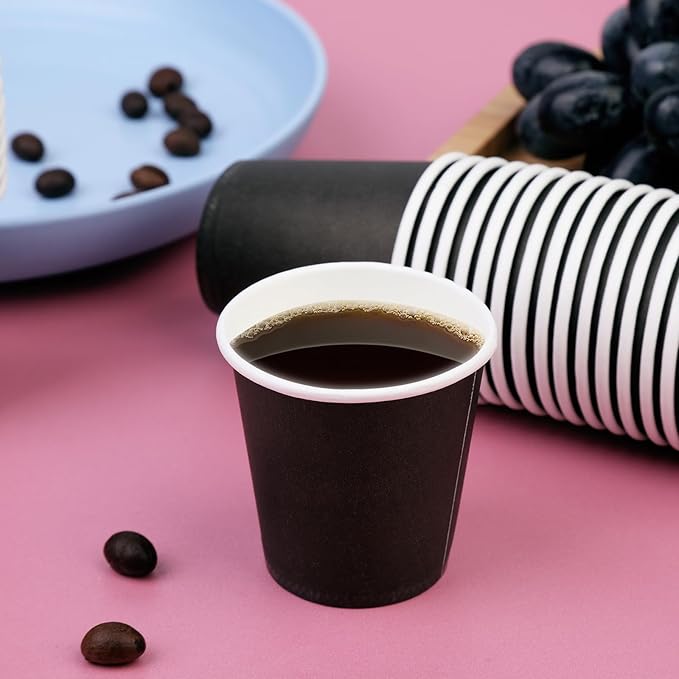 300 Pack 3oz Black Paper Cups, Mouthwash Cups, Disposable Bathroom Cups, Disposable Cups 3oz Ideal for Bathroom, Halloween, Birthday Party, Picnic and BBQ