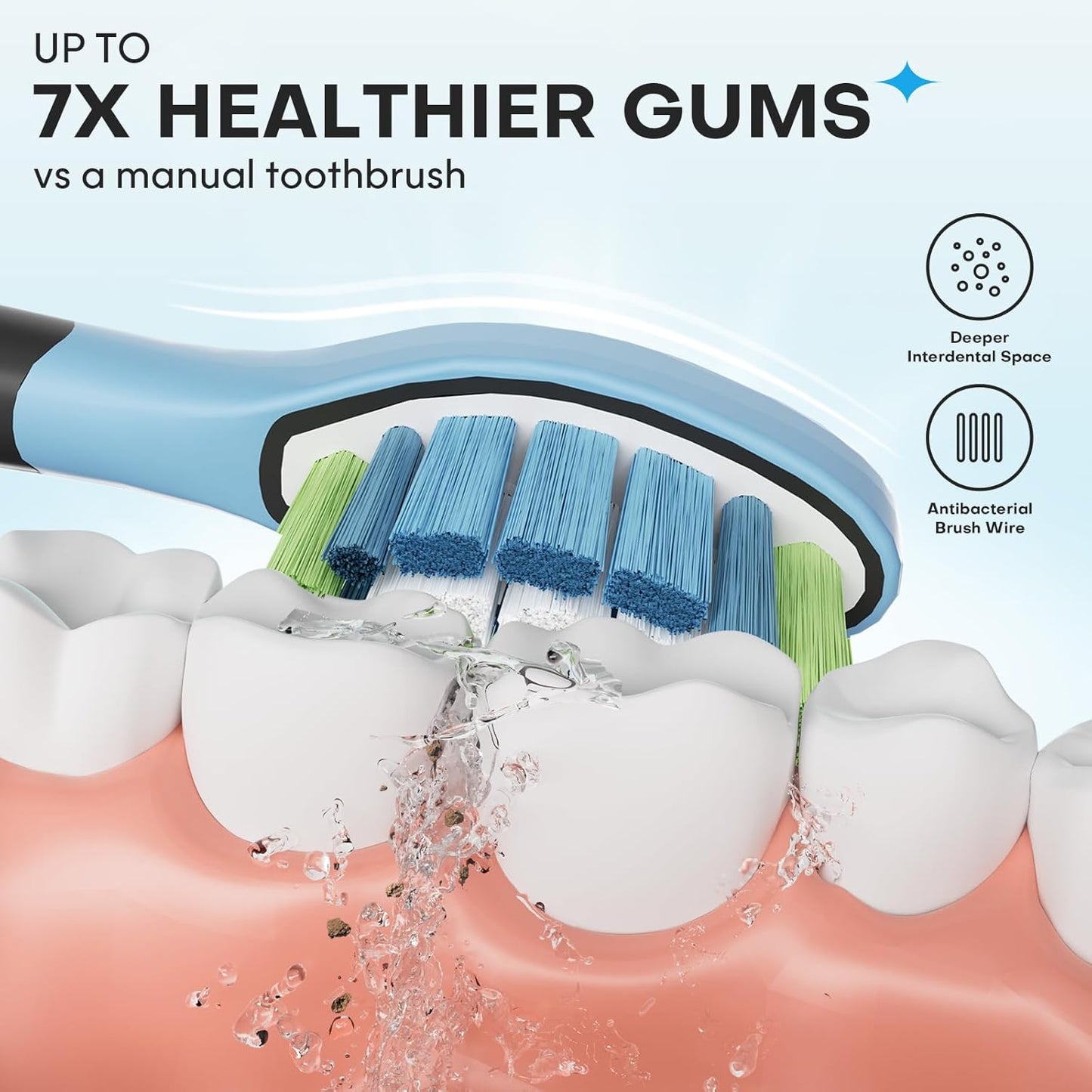 12 Pack Toothbrush Replacement Heads for Philips Sonicare, Electric Brush Heads Compatible with Phillips Sonic Snap-on Care Head (Black)