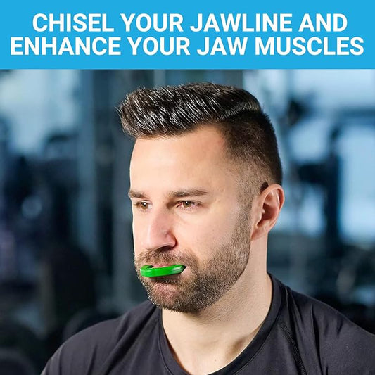 Jawline Exerciser by Tilcare - Jaw Exerciser for Men & Women that helps to workout your Jaw, Neck and tone your face with exercise - Face Slimmer that will chisel the Jawline - 3-Pack 40, 50, 70 lb