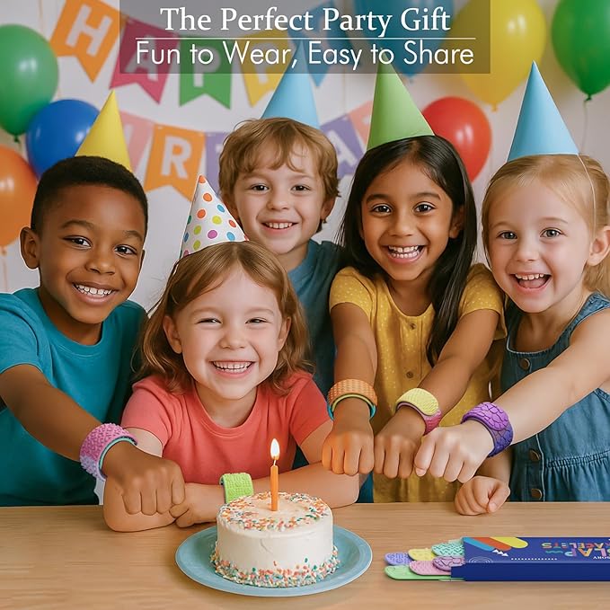 Sensory Slap Bracelets for Kids Teens,6PCS Fidget Toys Snap Bracelets for Stress Anxiety Autistic ADHD,Calm Down Classroom Travel Essentials Toys,Stuffers Gifts for Kids Boys Girls