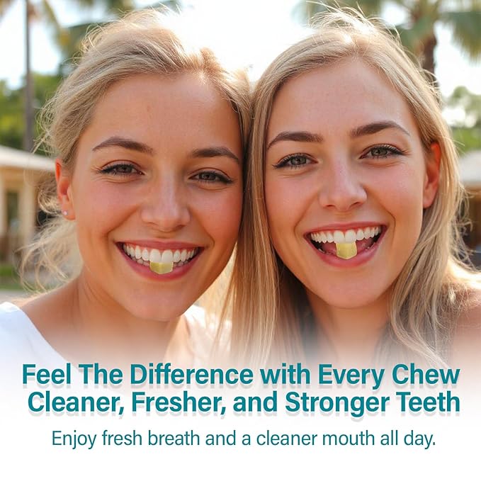 Remineralizing Gum with Hydroxyapatite - Sugar-Free Enamel Repair & Fresh Breath, Natural Oral Care with Xylitol