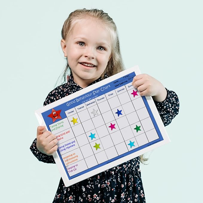 REGELETO 2800 Pack 0.6" Foil Star Stickers for Kids Reward, Foil Metallic Star Stickers for Incentive Chart,Student Planner and School Classroom Teacher Supplies or DIY (35 Sheets)