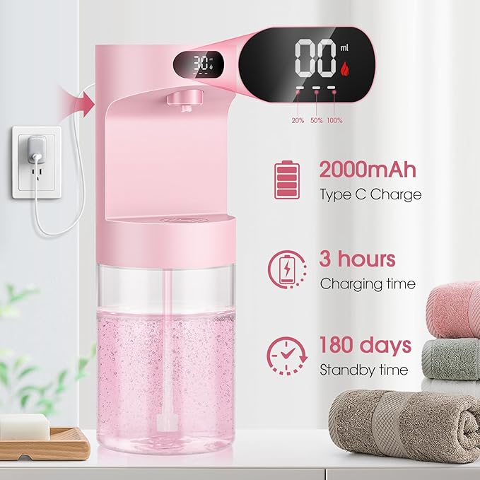 Automatic Mouthwash Dispenser for Bathroom,20.29 oz Touchless Electric Mouth Wash Dispensers Bathroom Accessories Set with 4 Magnetic Cups,4 Modes Wall Mounted Mouth Wash Dispenser for Home & Kids