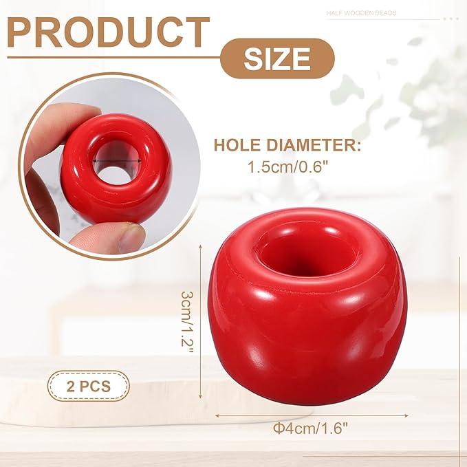 uxcell 2 Pcs Mini Ceramics Toothbrush Holder Stands, Sleek Mini Countertop Toothbrush Round Shape Ceramic Holder Stand for Bathroom Vanity Countertops, Red