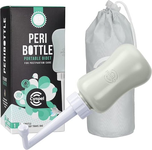 Peri Bottle - Portable Bidet Kit - Travel Perineal Wash Handheld Squeeze Bottles - Postpartum and Labour Essentials for Women - Post Birth Spray Care After Childbirth - Gray