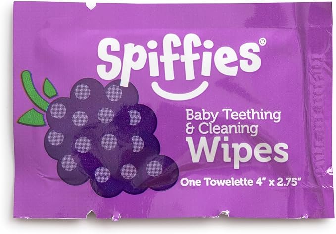 Baby Teeth Wipes - Grape Flavor, Xylitol-Enriched Baby Gum Cleaner & Dental Wipes for Teething Relief and Teeth Cleaning - Safe for Infants & Toddlers, 20 Count (Pack of 3)