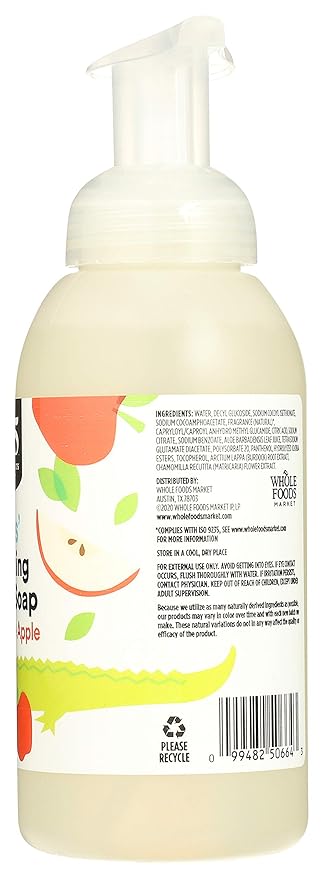 365 by Whole Foods Market, Awesome Apple Kids Foaming Hand Soap, 12 Fl Oz (Pack of 2)