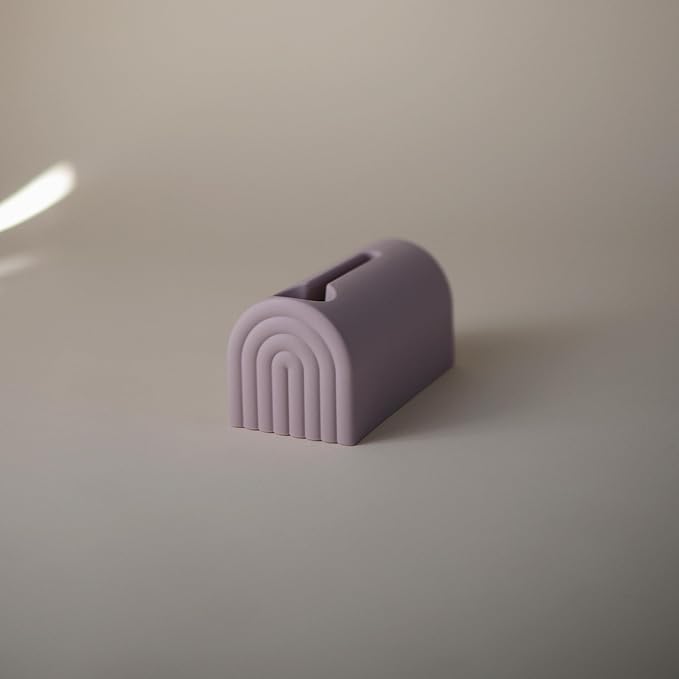 mushie Bath Spout Cover | Soft Silicone Bathtub Faucet Safety Guard for Kids | Universal Fit (Soft Lilac)