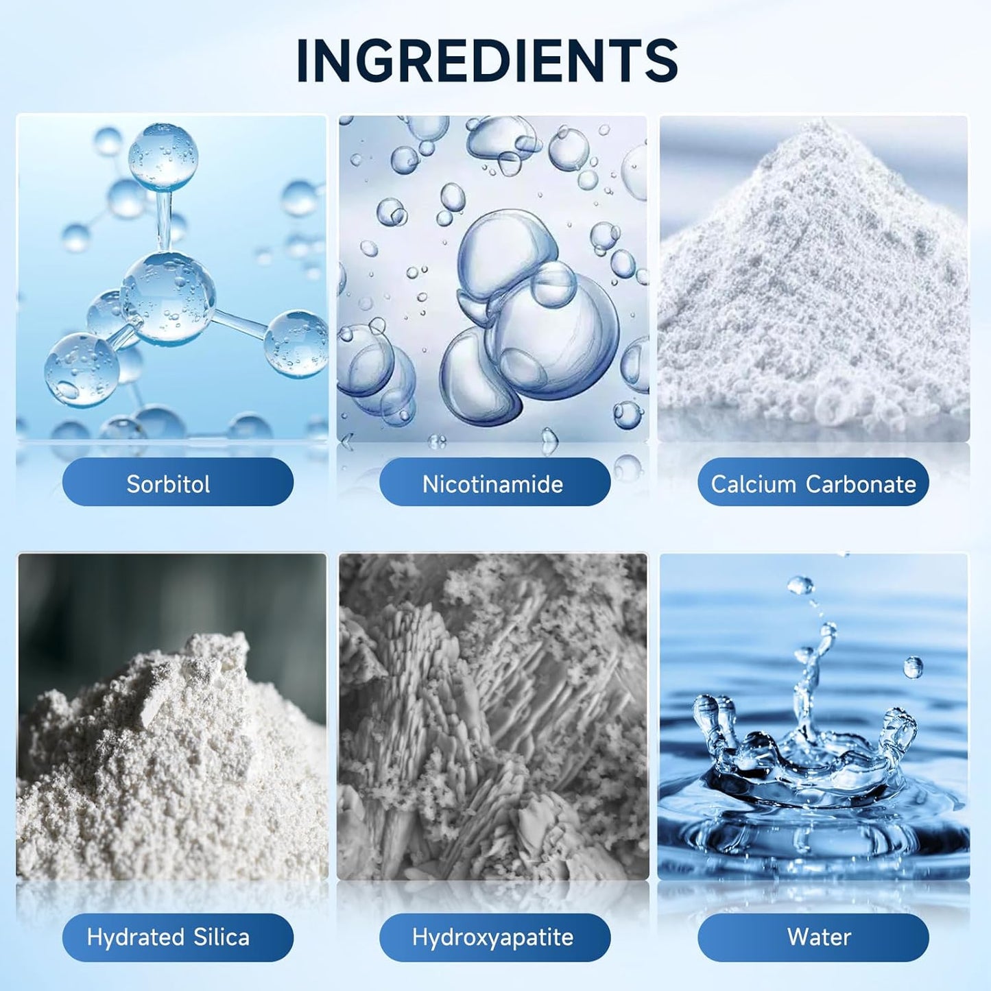 Set 2-Pack Hydroxyapatite Toothpaste for Teeth Remineralization, Enamel Repair, Sensitivity Relief & Whitening Fluoride-Free, Deep Cleaning Care, Fresh Breath