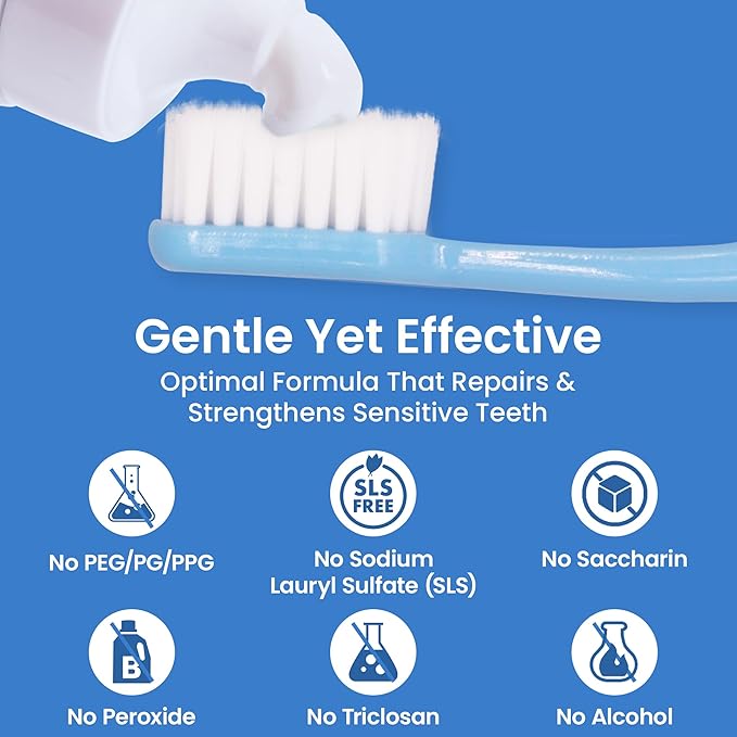 Pearlie White Active Remineralization Fluoride Free Toothpaste | 3.8oz/110gm | Remineralizing Toothpaste for Tooth Enamel Repair | Helps Remove Stains | Contains Hydroxyapatite and Xylitol | Pack of 6