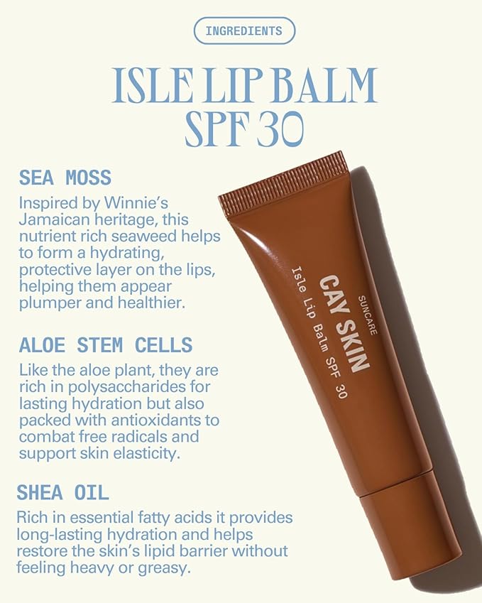 Cay Skin Isle Lip Balm SPF 30 – High Shine, Hydrating + Sheer Lip Gloss in Vanilla Brown Sugar Flavor – Formulated with Natural Ingredients for All Skin Tones – 3-Pack, Bad Gyal Berry, 1.05 oz