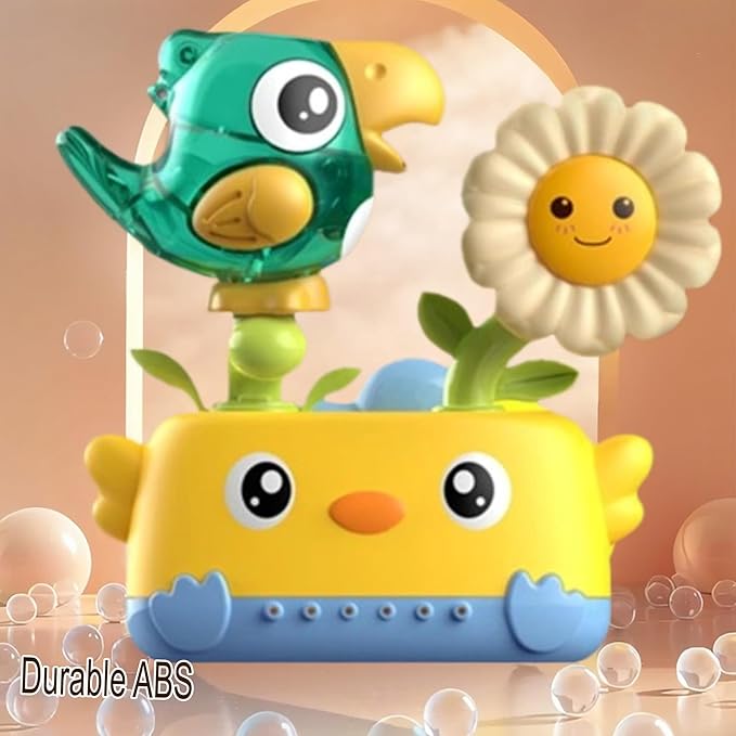 Interactive Bath Toys for Toddlers,Baby Waterfall Bathtub Toy W/Suction Cup & Spoon,Waterfall Spinning Gears Toys for Babies (Ages 1-3)