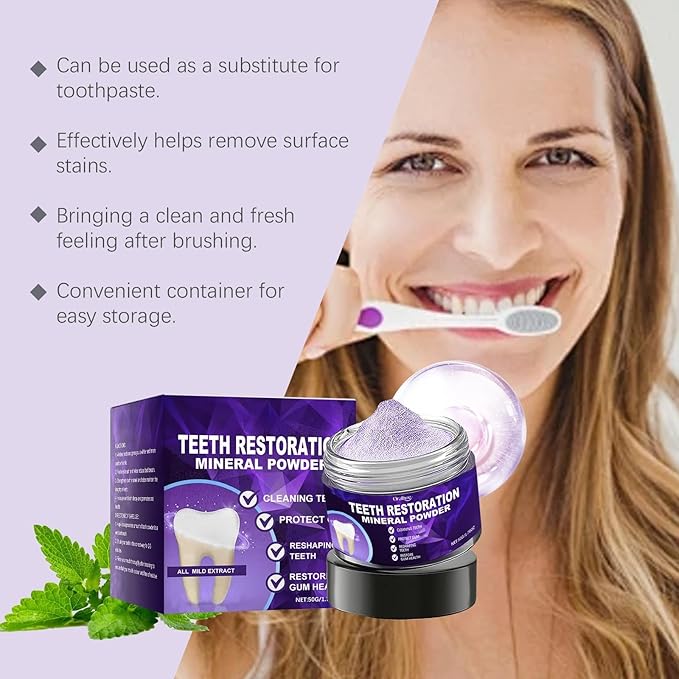 Enamel Strengthening Tooth Powder Prolonged Freshness Teeth Whitening Cavity Defense Oral Hygiene Dental Care for Healthy Smile