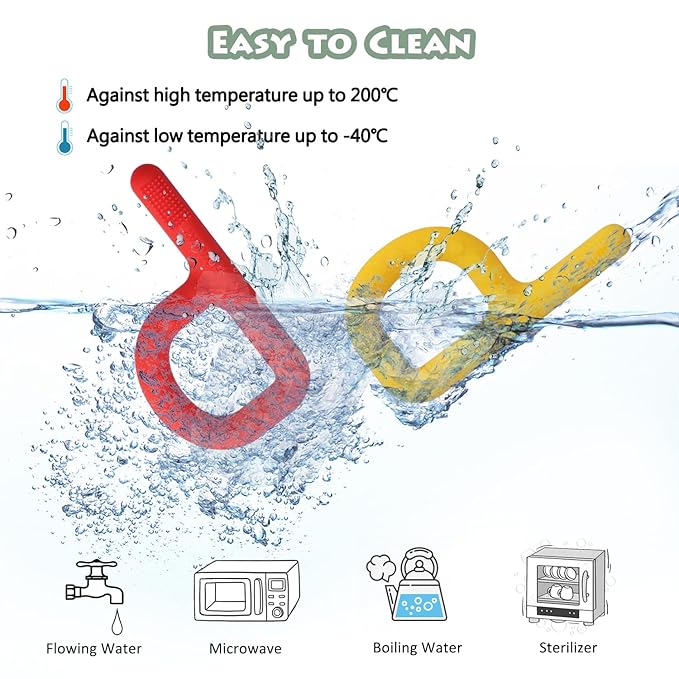 Flyaway Sensory Chew Toys for Kids 4 Pack, Teething Tubes for Babies Toddlers, Soft Silicone Teether Toys, Chew Sticks for ADHD/SPD/Anxiety/Autism, Refrigerator and Dishwasher Safe