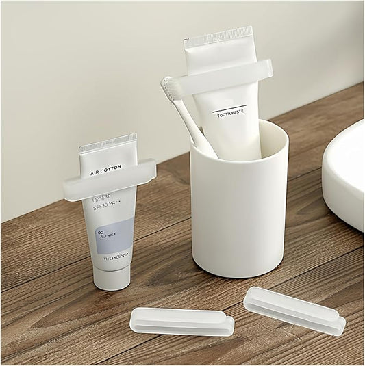 8-Pack Toothpaste Squeezer – PP Toothpaste Tube Squeezers, Toothpaste Dispenser & Tube Squeezer Tool for Bathroom, Works with Creams, Cosmetics in Tubes