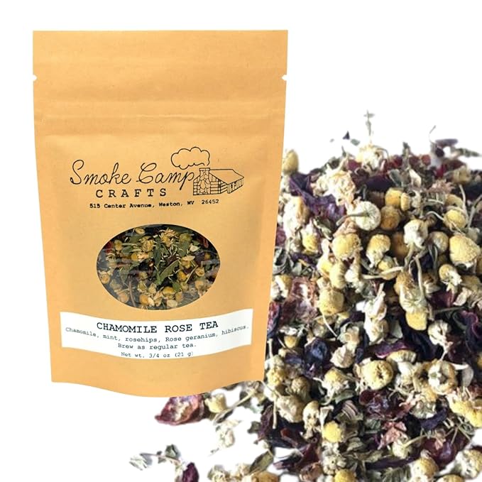 Smoke Camp Crafts Herbal Tea Blend - Chamomile Rose Tea, 3/4 oz (21 g)
