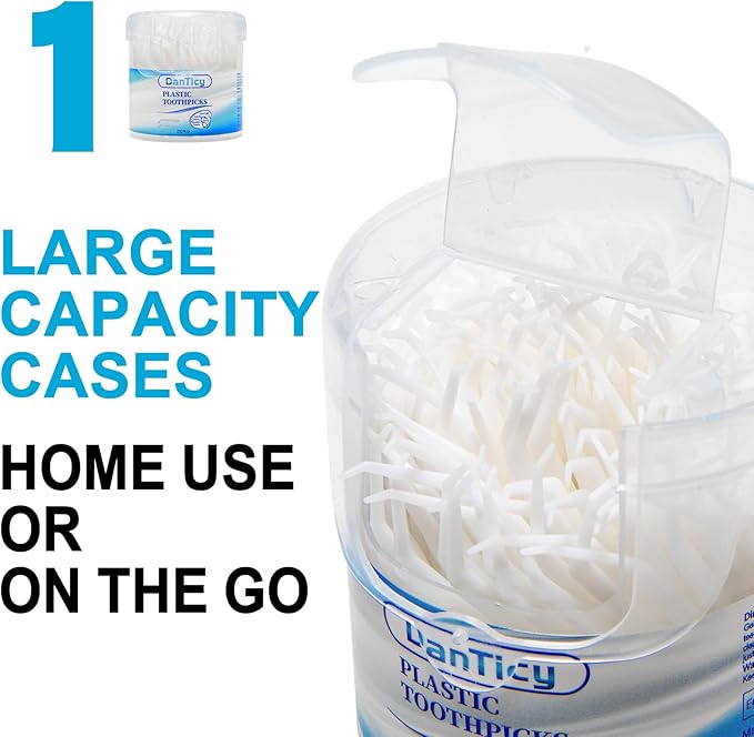 Interdental Toothpicks, Disposable Plastic Curved Hook Toothpicks, Ultra Teeth Cleaning Tool for Daily Care of Removes Plaque and Debris Between Your Teeth 200PCS (Pack of 1)