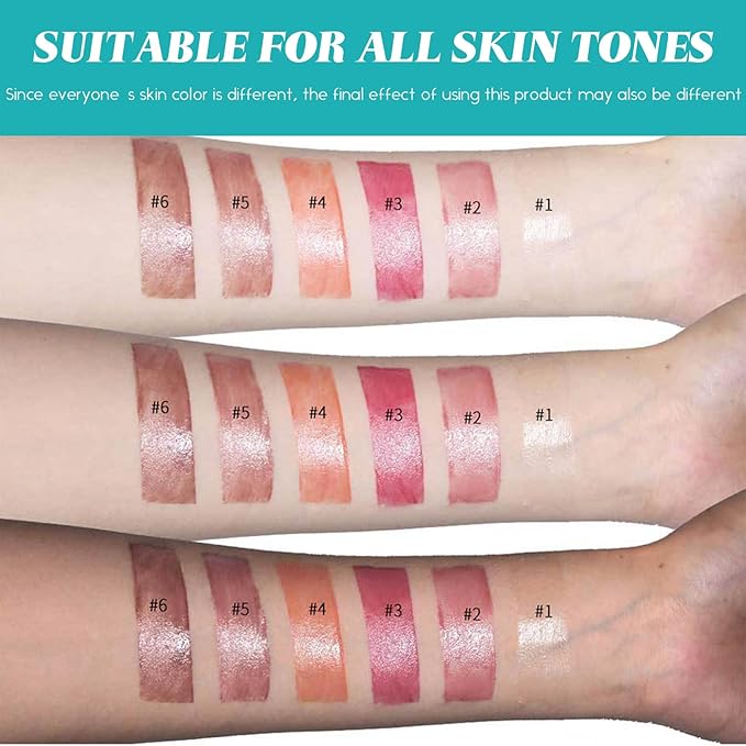 Lip Tint Hydrating, Sheer Strength Hydrating Lip Tint,Powerful Moisturizing Lipstick Water Lipstick Natural Ingredients, Non-Sticky And Long-Lasting(5# Warm Sienna)