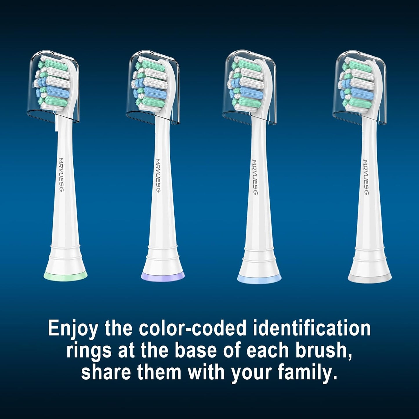 MRYUESG Replacement Toothbrush Heads Compatible with Philips Sonicare, 10 Pack, Electric Tooth-Brush Replacement Heads Compatible with Phillips, White