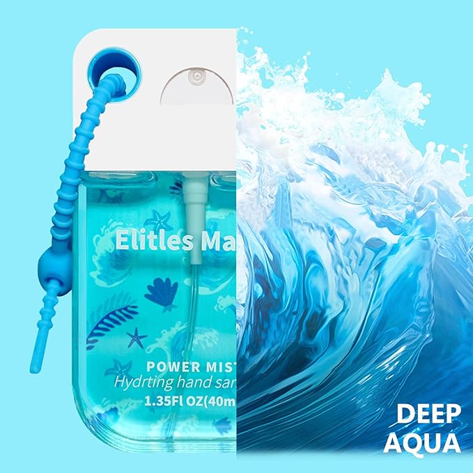 Hand Sanitizer Spray, 5Pack Spray Hand Sanitizer Travel Size With Keychain, Hydrating for Kids Christmas Gifts,1.35FL.OZ(Watermelon,Lemon,Lavender,Vanilla,Ocean