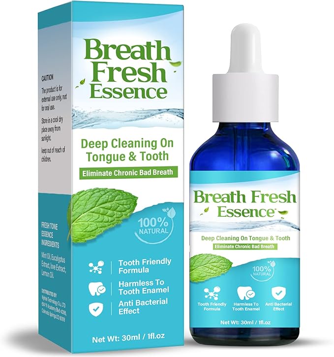 Bad Breath Treatment for Adults,Natural Breath Freshening Drops for Bad Breath, Fast-Acting, Long-Lasting, Boosts Confidence for Socializing, Alcohol-Free