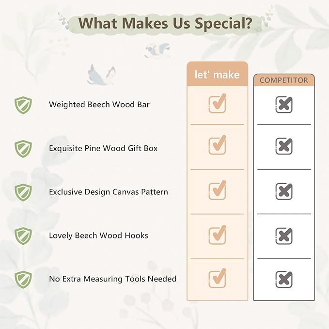 let's make Growth Chart for Wall 7 Ft Height Chart with Keepsake Box & Hook Waterproof Canvas Measure Wall Ruler Removable Neutral Nursery Wall Decor for Baby Kids Toddlers