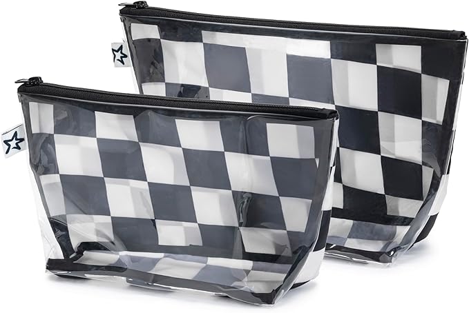 Tiny Twinkle Diaper Bag Organizing Pouches | Mess-Proof Clear Front Travel Organizer Bags | TSA Approved Toiletry Bag Set for Baby and Mom Essentials